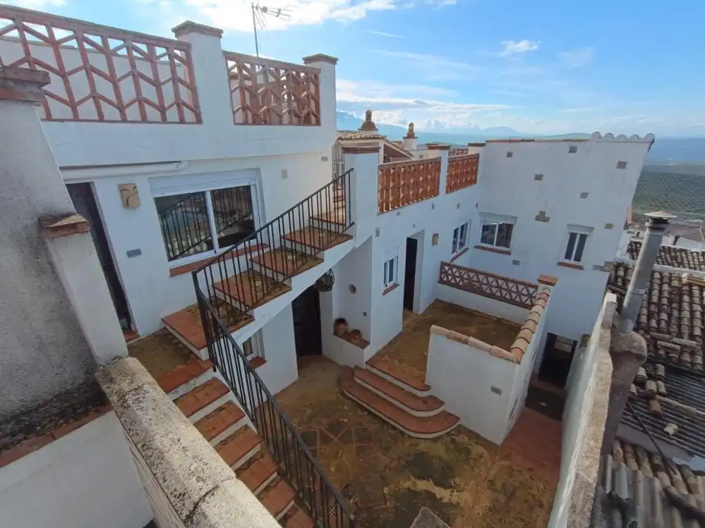 Vista exterior de Casa o xalet en venda en Chilluévar amb Aire condicionat, Terrassa i Moblat