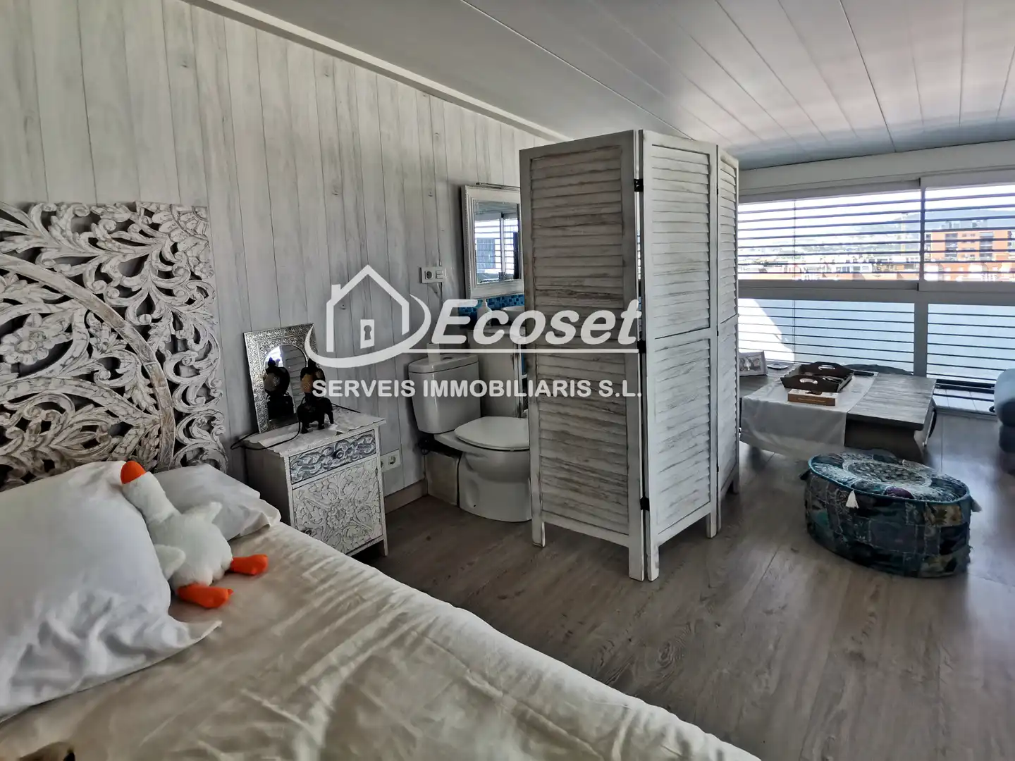 Schlafzimmer von Maisonette zum Verkauf in Cornellà de Llobregat mit Klimaanlage, Parkett und Terrasse