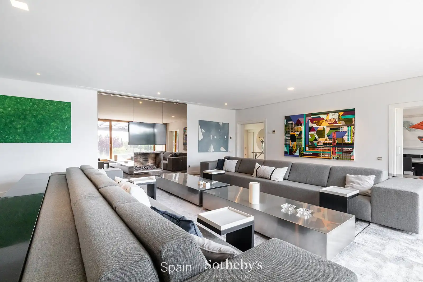 Sala d'estar de Casa o xalet de lloguer en Pozuelo de Alarcón amb Aire condicionat, Jardí privat i Terrassa