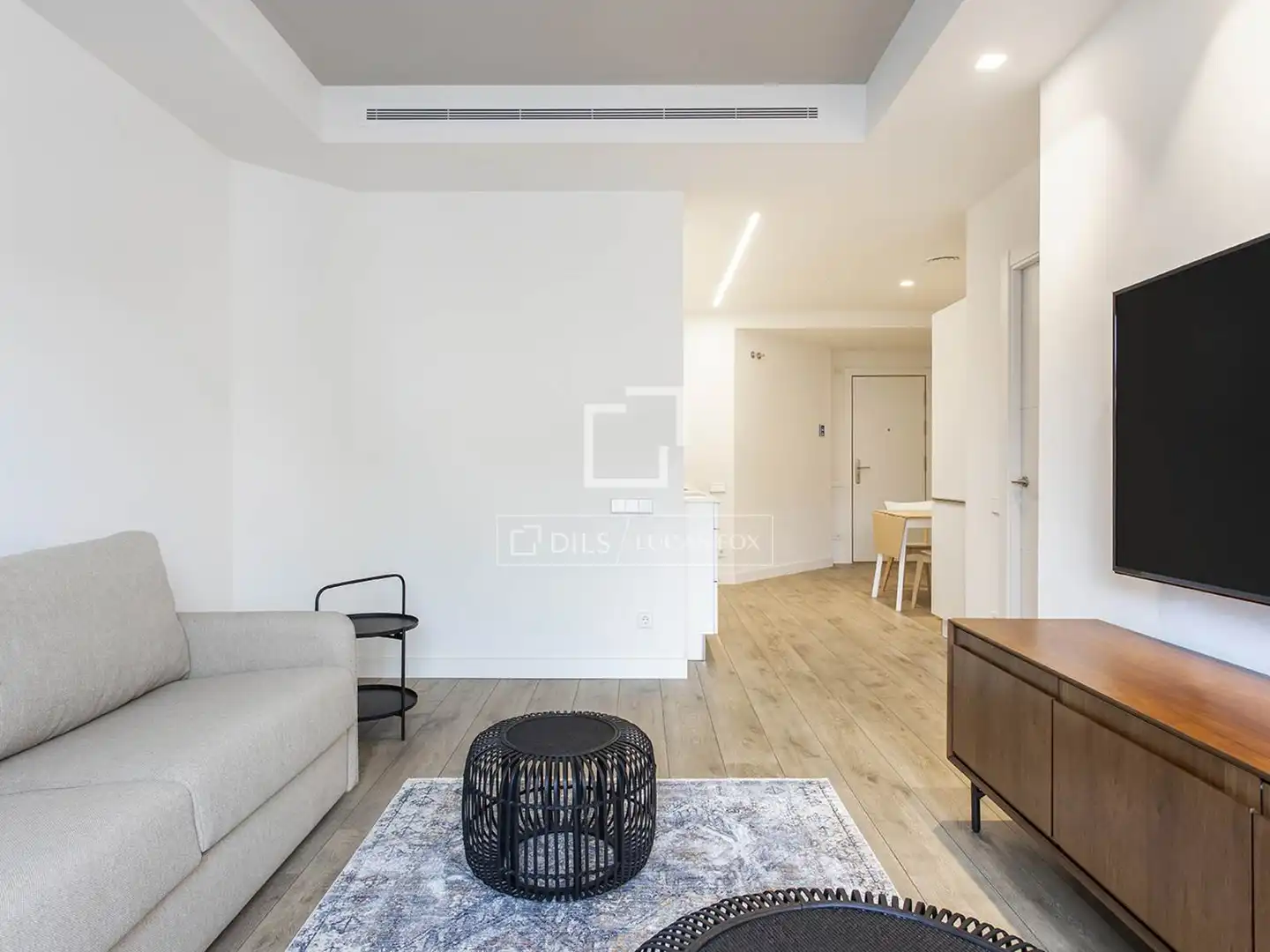 Living room of Flat for rent in Barcelona  with Air Conditioner, Heating and Parquet flooring