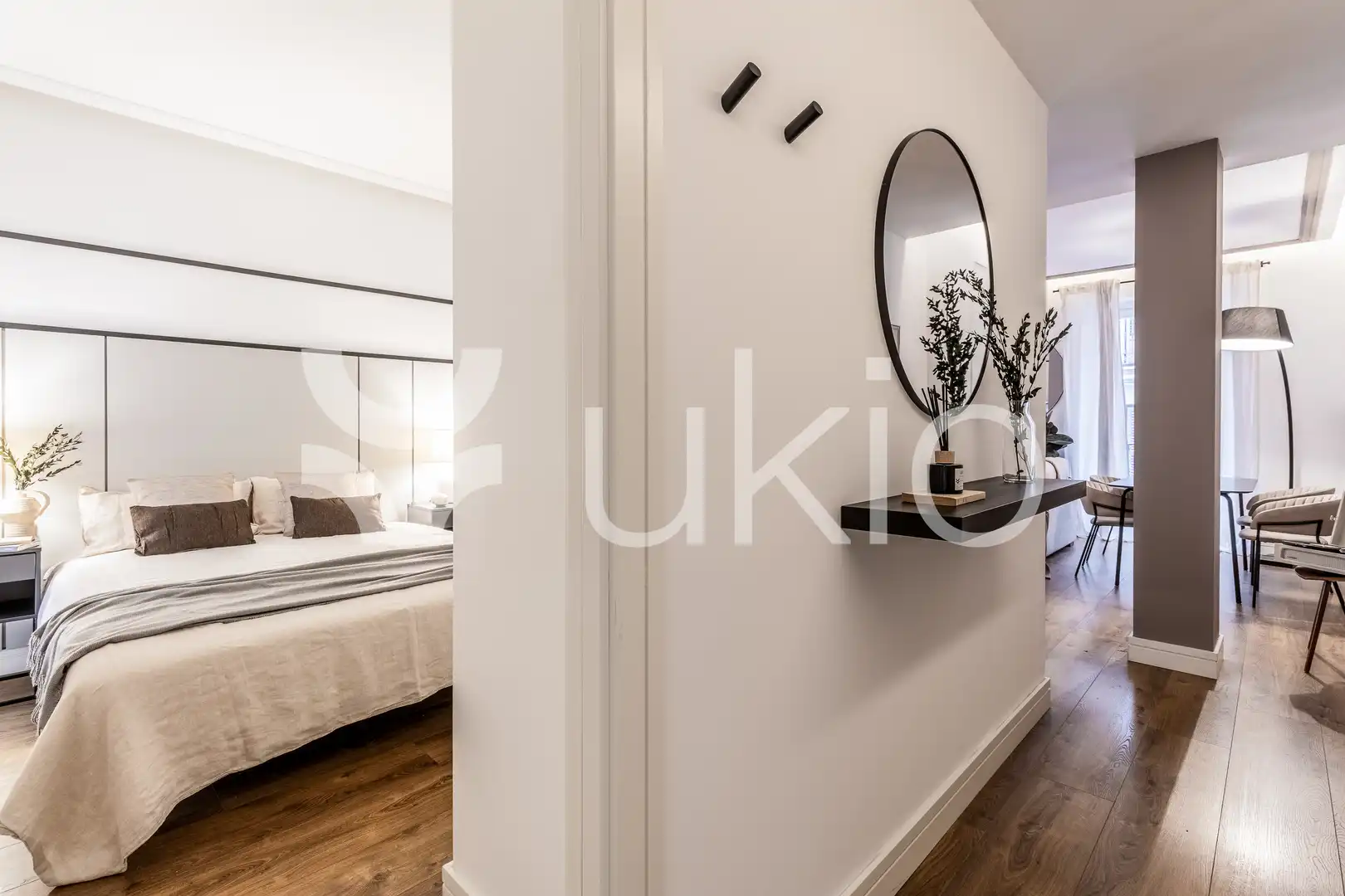 Schlafzimmer von Wohnungen zur Miete in Madrid mit Klimaanlage, Heizung und Möbliert