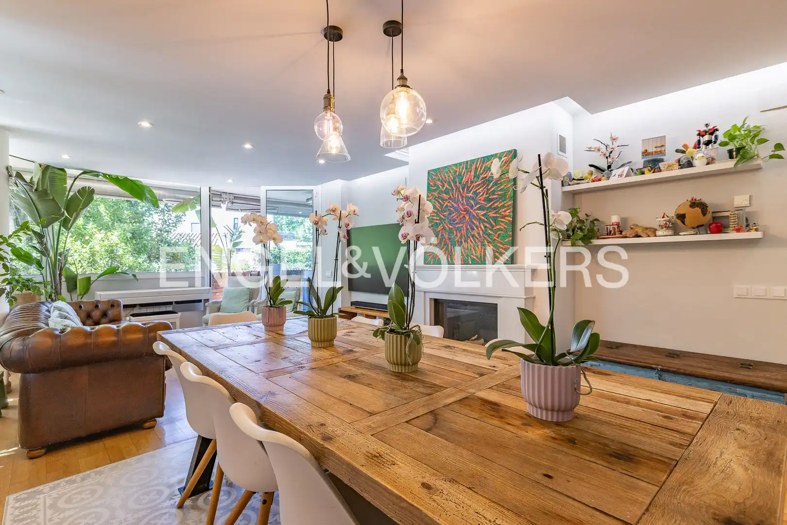 Dining room of Flat for sale in Sant Cugat del Vallès  with Air Conditioner, Heating and Private garden