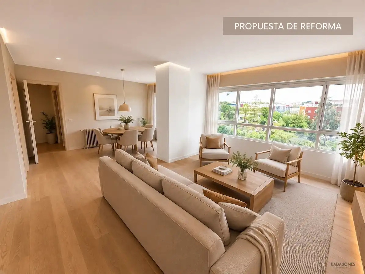 Sala d'estar de Pis en venda en Badajoz amb Calefacció, Parquet i Terrassa