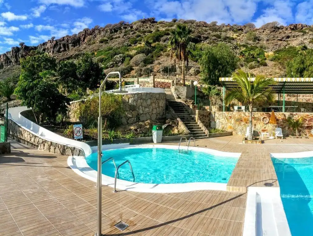 Schwimmbecken von Dachboden zur Miete in Mogán mit Terrasse, Möbliert und Gemeinschaftspool