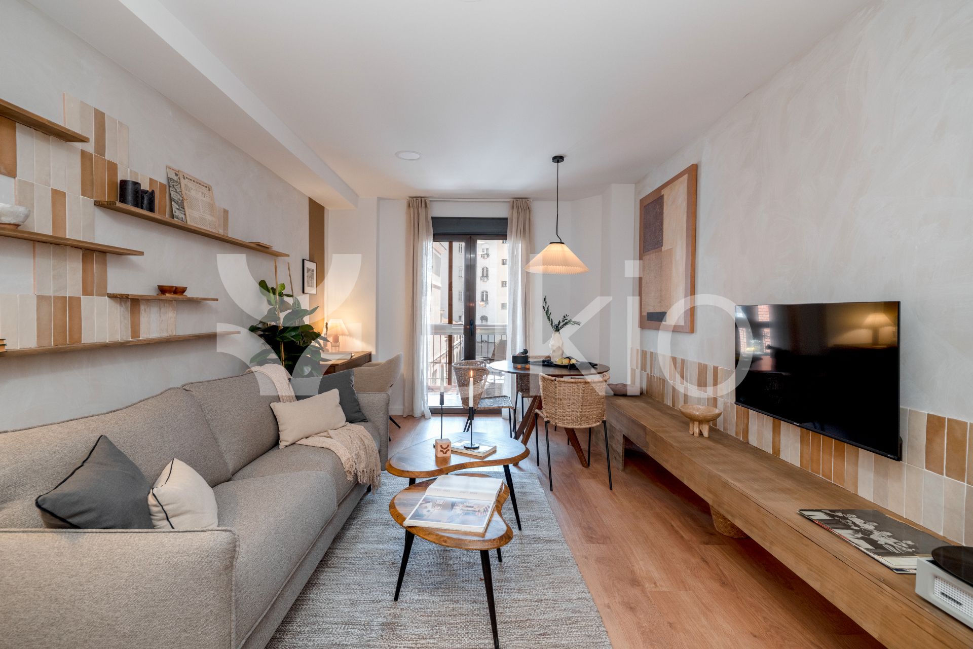 Living room of Apartment to rent in  Madrid Capital  with Air Conditioner, Heating and Terrace