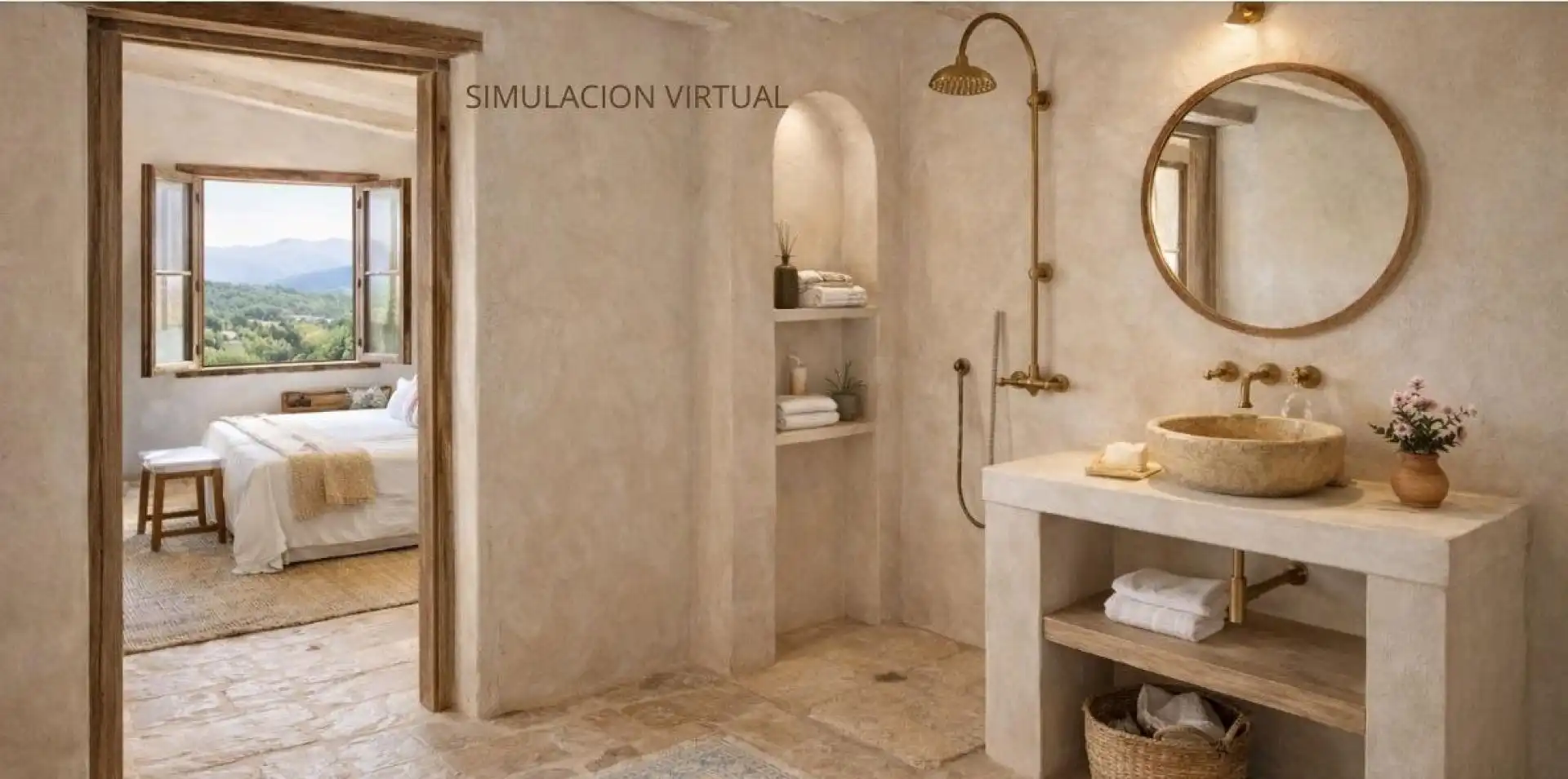 Badezimmer von Country house zum Verkauf in Sorbas mit Terrasse