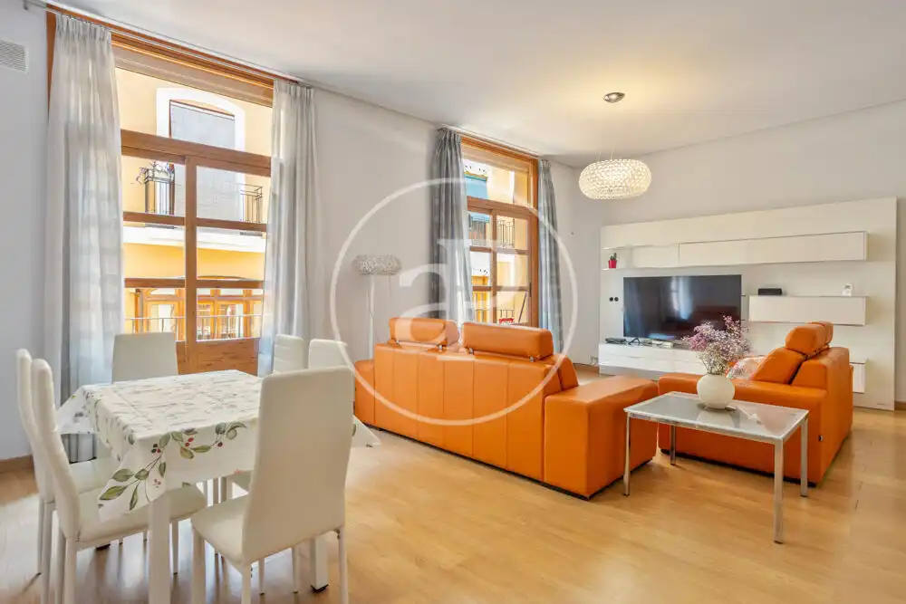 Wohnzimmer von Wohnung zur Miete in Valencia mit Klimaanlage, Heizung und Möbliert