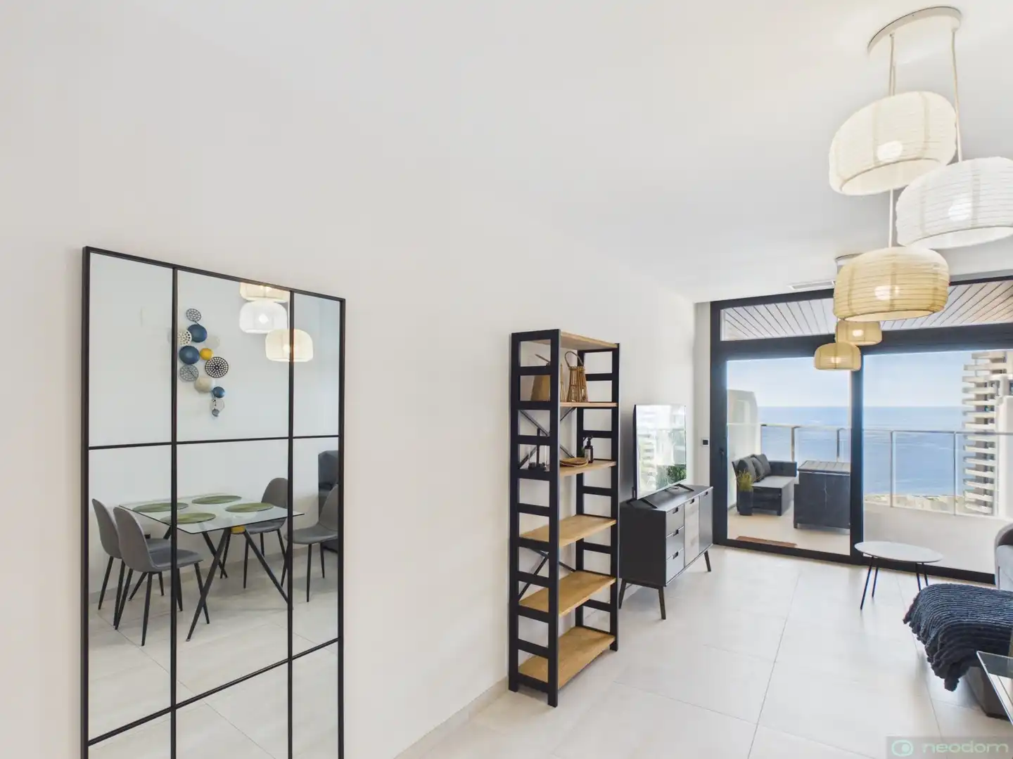 Wohnzimmer von Wohnung zur Miete in Benidorm mit Klimaanlage, Heizung und Terrasse