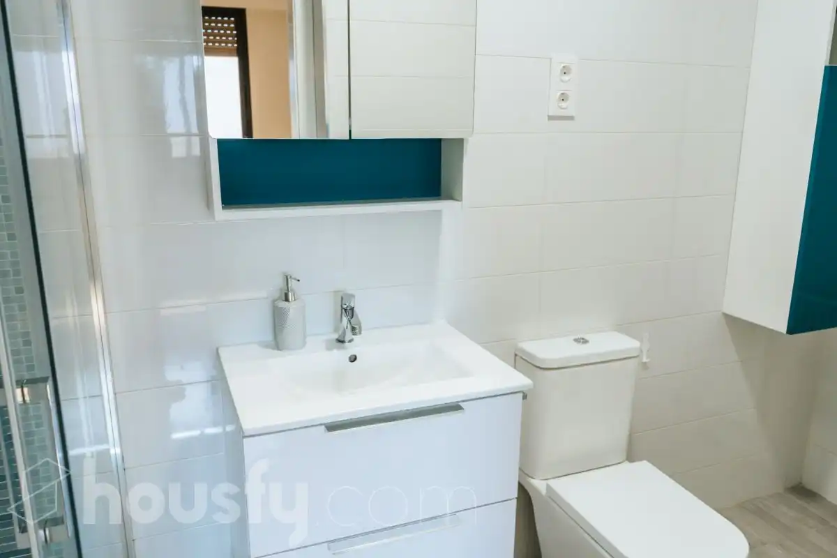 Bathroom of Flat for rent in Madrid  with Heating, Terrace and Furnished