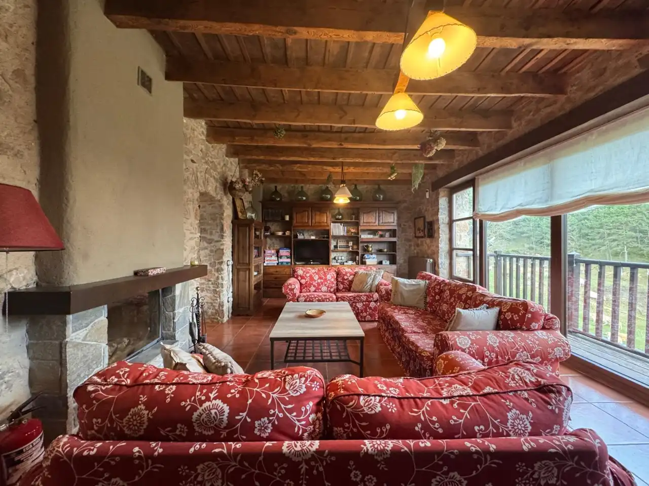 Living room of Country homes for sale in Ripoll  with Private garden, Parquet flooring and Terrace
