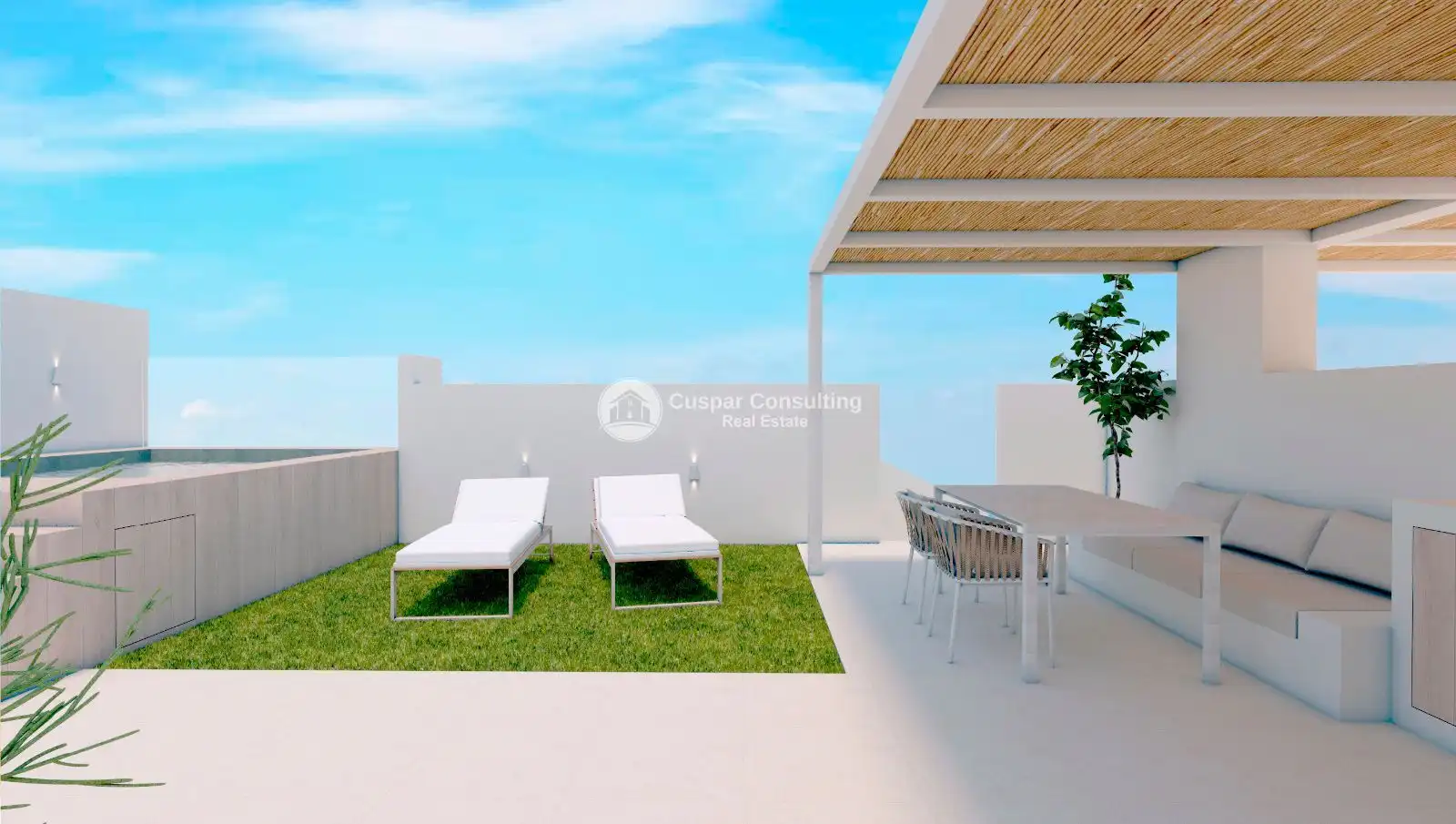 Terrassa de Apartament en venda en Pilar de la Horadada amb Aire condicionat, Calefacció i Jardí privat