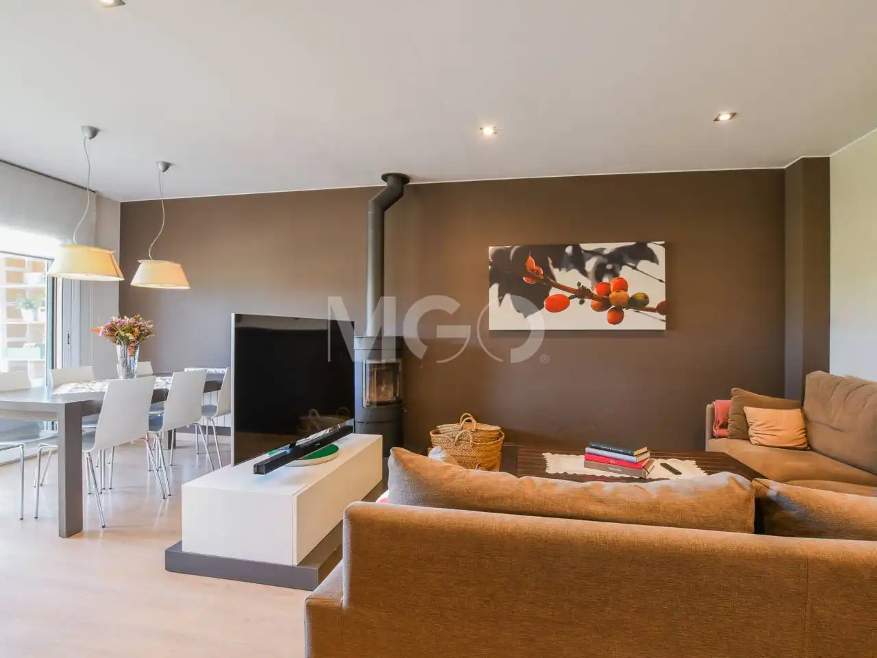 Sala de estar de Casa o chalet en venta en Manlleu con Aire acondicionado, Calefacción y Parquet