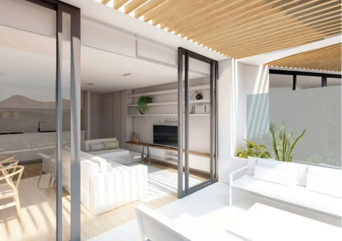 Sala de estar de Ático en venta en Cartagena con Aire acondicionado, Calefacción y Terraza