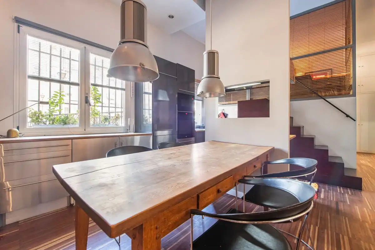 Küche von Loft zum Verkauf in Madrid mit Heizung, Privatgarten und Möbliert