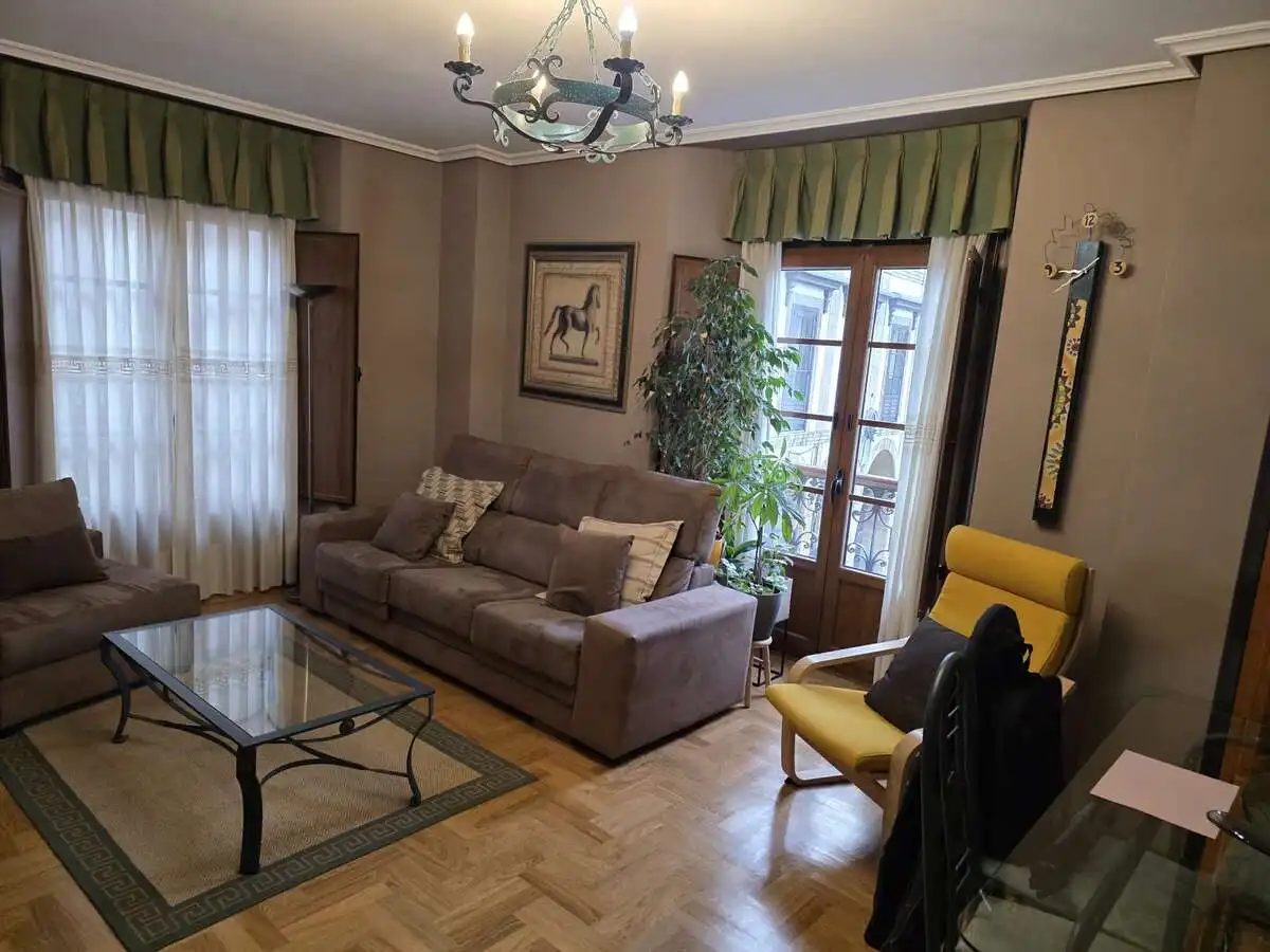 Sala d'estar de Pis en venda en Avilés amb Calefacció, Traster i Moblat