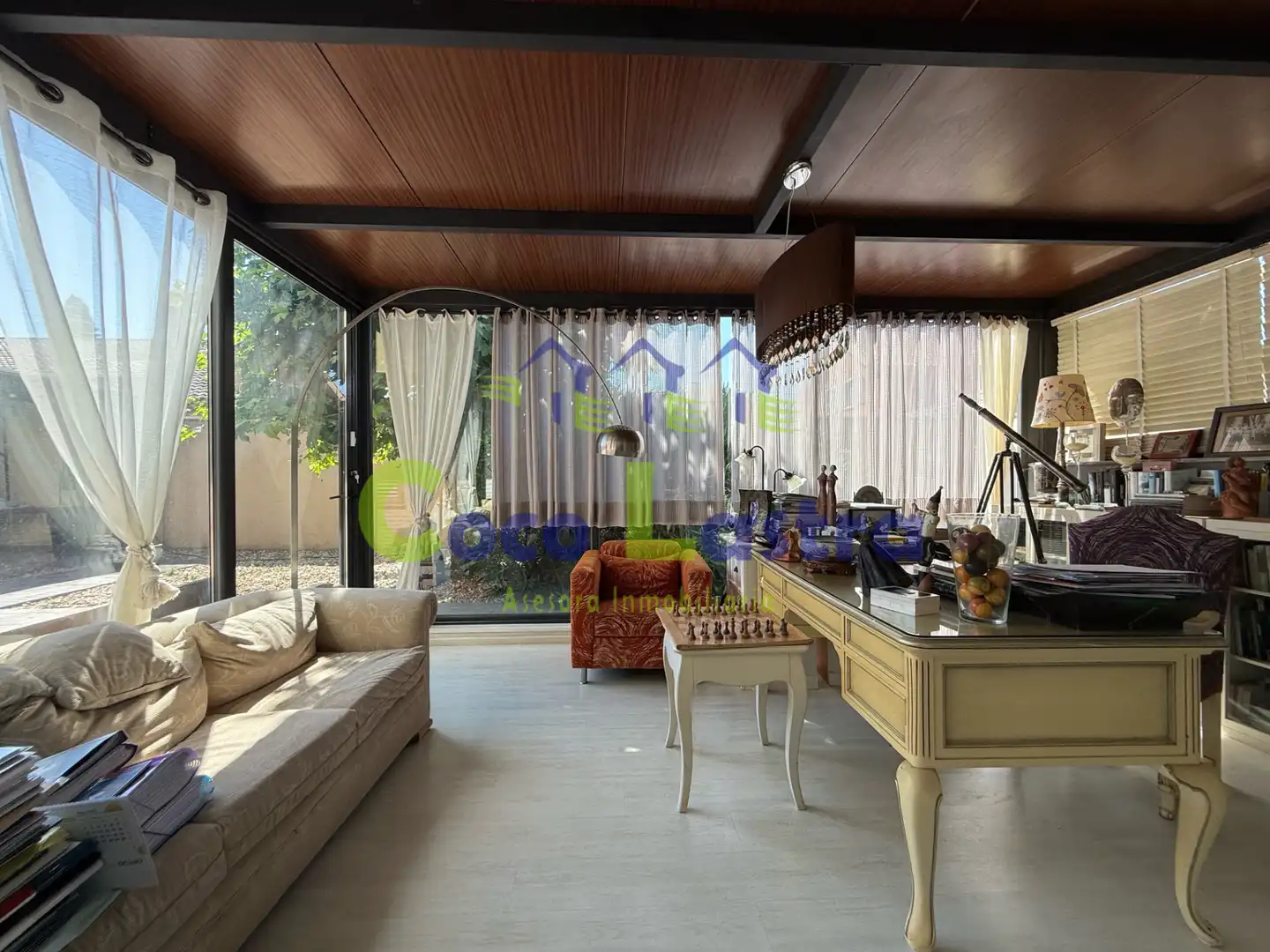 Living room of Houses for sale in Monterrubio de Armuña  with Air Conditioner, Heating and Private garden