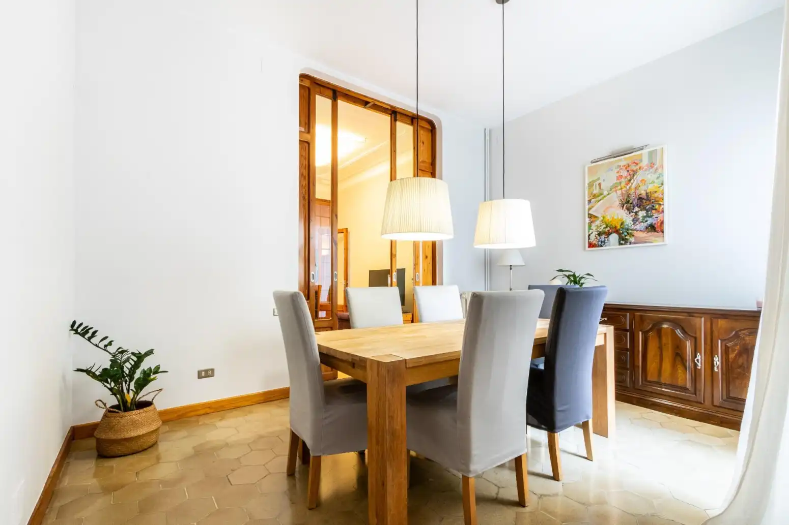 Comedor de Casa adosada en venta en Terrassa con Calefacción, Parquet y Terraza