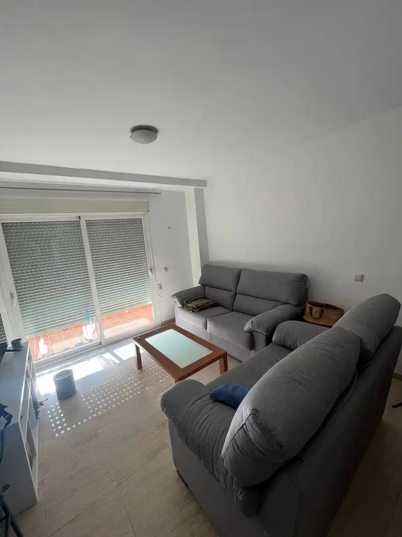 Sala de estar de Piso de alquiler en Málaga Capital con Aire acondicionado, Terraza y Amueblado