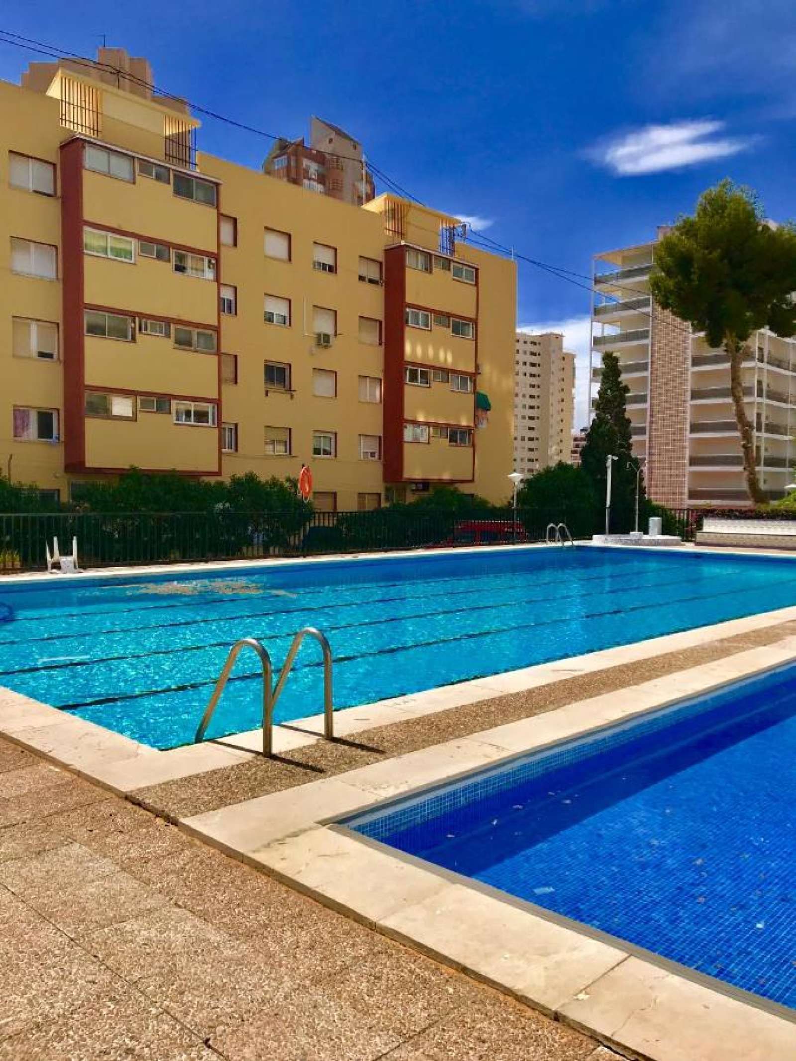 Piscina de Apartament per a compartir en Benidorm amb Aire condicionat i Terrassa