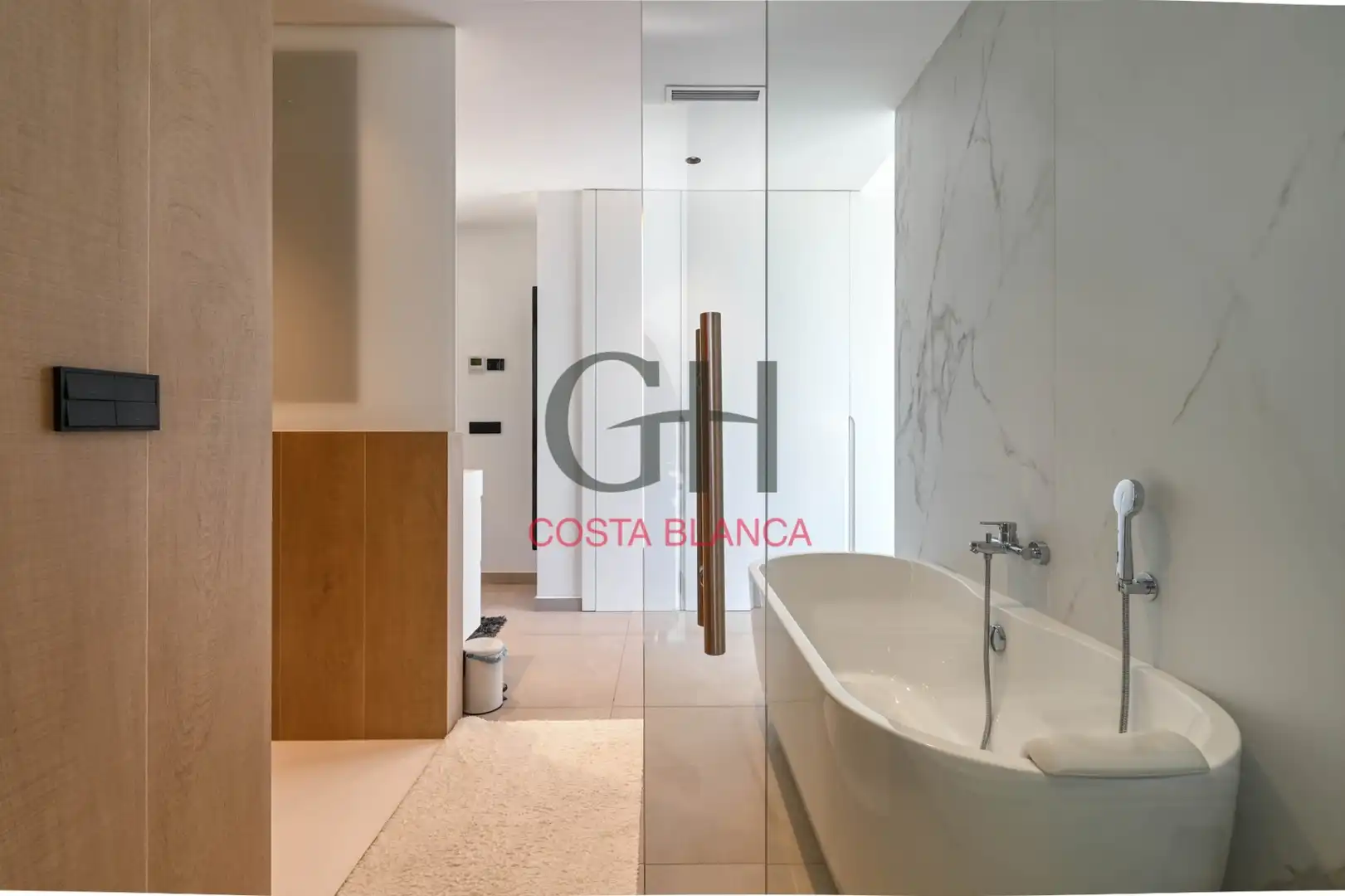 Badezimmer von Haus oder Chalet zum Verkauf in Moraira mit Klimaanlage, Heizung und Privatgarten