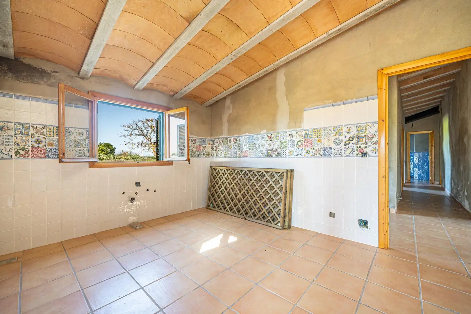 Cuina de Finca rústica en venda en Montuïri amb Calefacció, Jardí privat i Terrassa