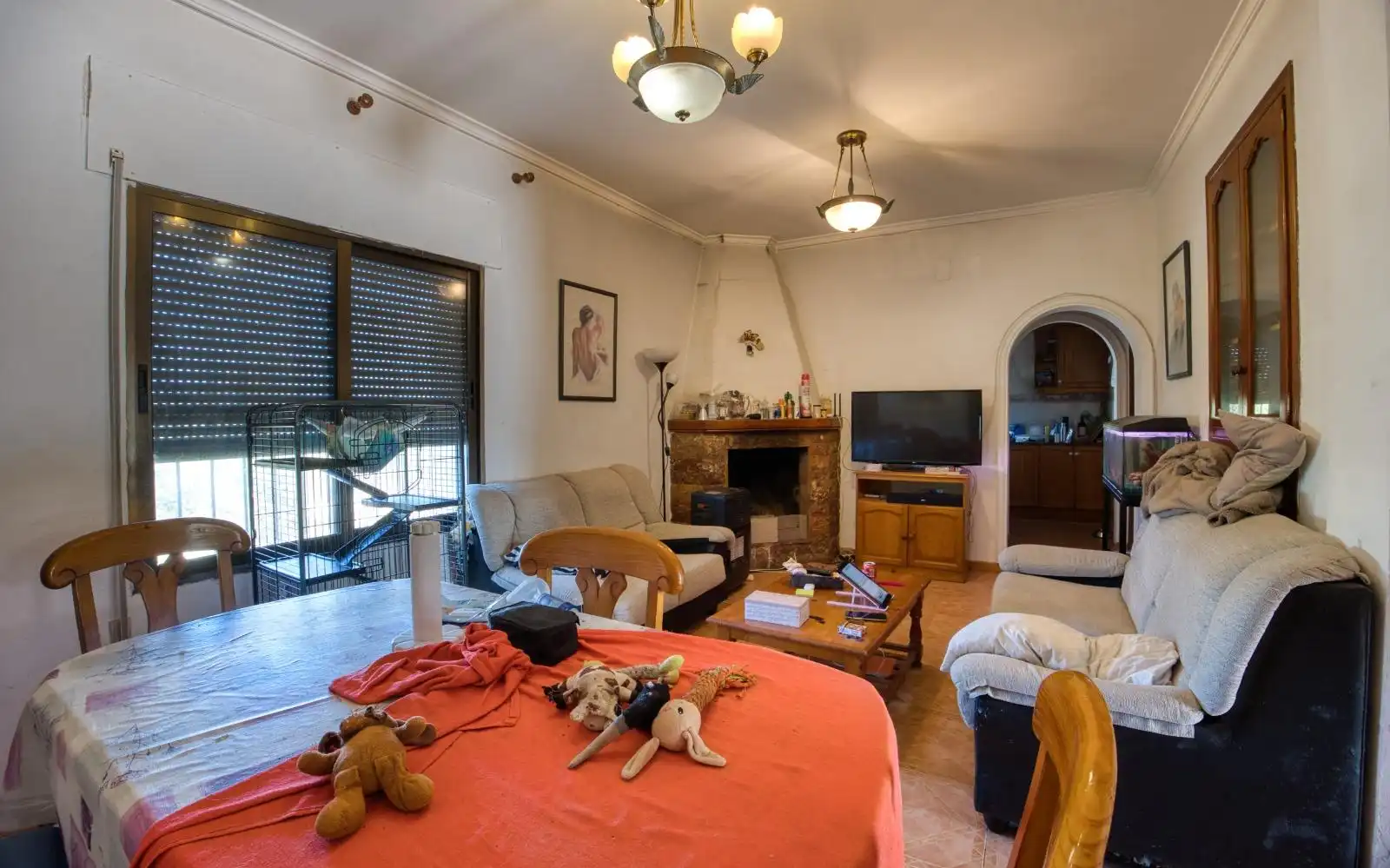 Sala de estar de Finca rústica en venta en Benissa con Jardín privado y Piscina