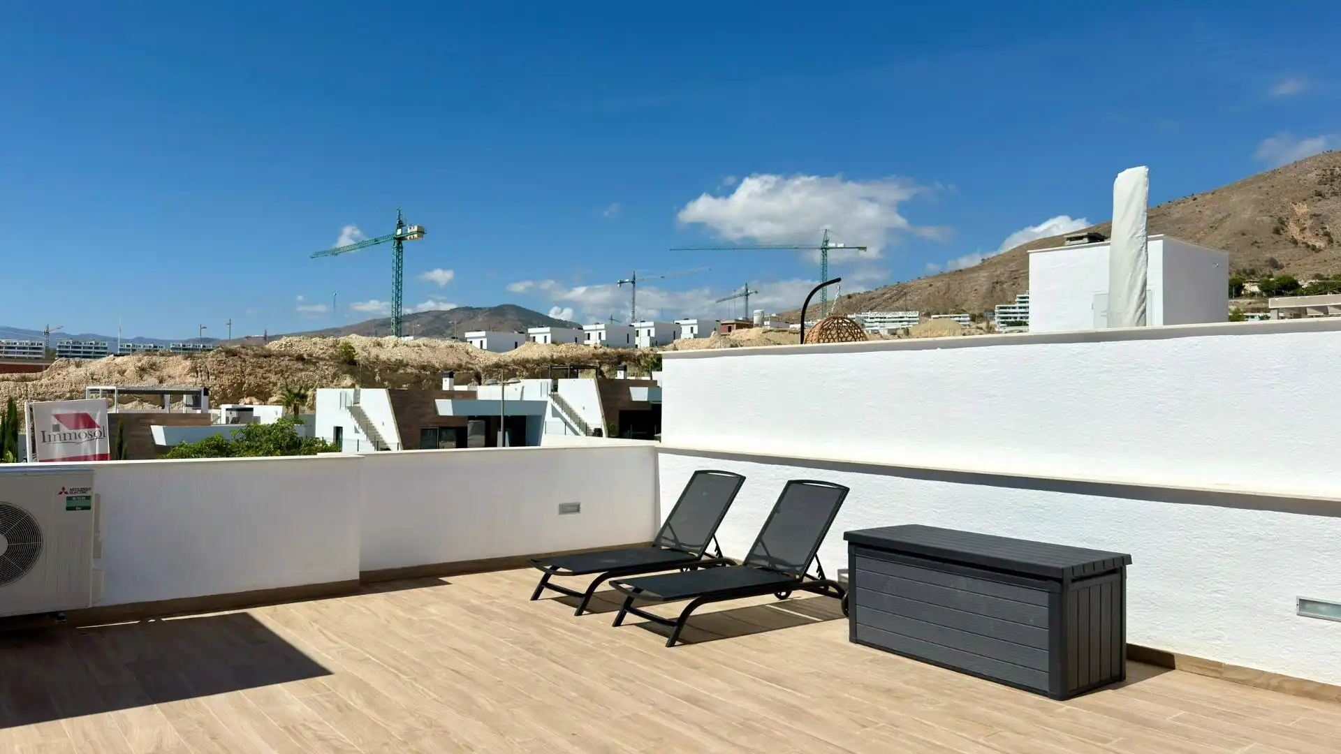 Terrasse von Dachboden zum Verkauf in Finestrat mit Klimaanlage, Terrasse und Gemeinschaftspool
