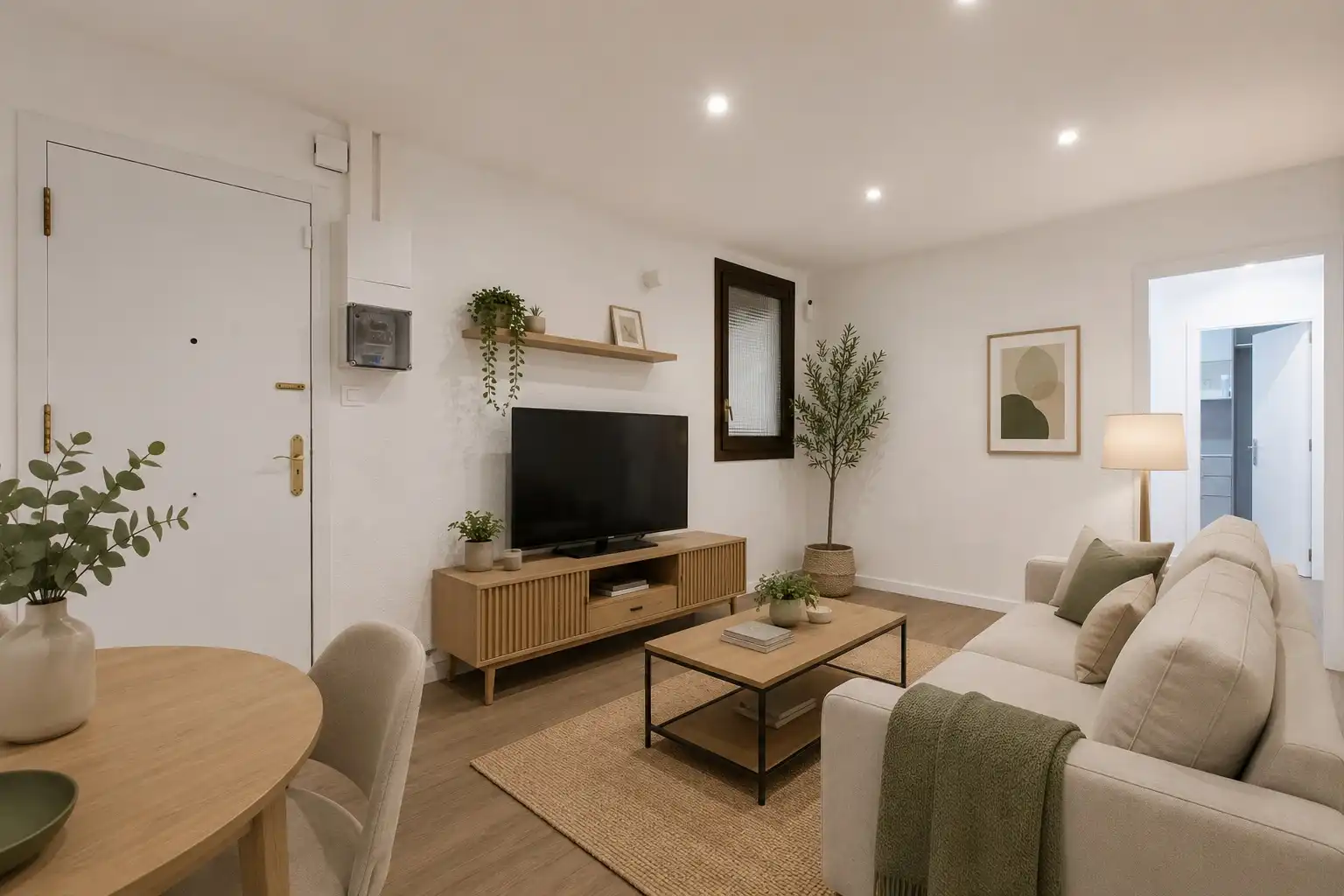Wohnzimmer von Wohnung zum Verkauf in L'Hospitalet de Llobregat mit Parkett und Balkon