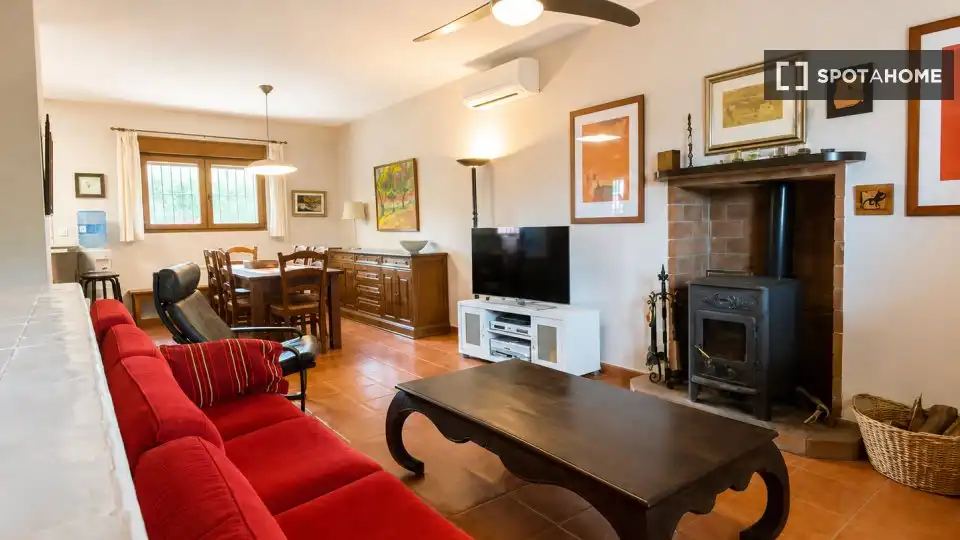 Living room of Flat for rent in Riba-roja de Túria  with Air Conditioner, Heating and Furnished