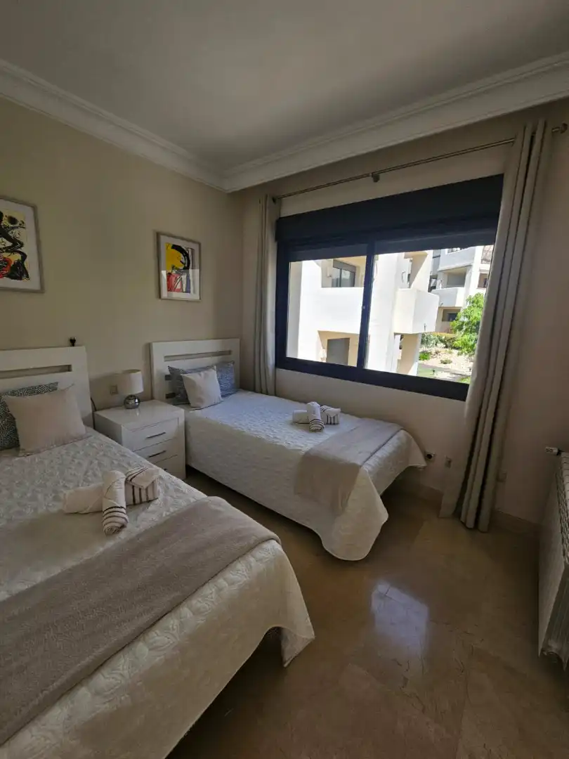Dormitori de Casa adosada de lloguer en San Javier amb Aire condicionat, Jardí privat i Terrassa