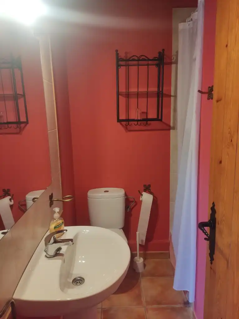 Baño de Finca rústica en venta en Valdeltormo con Calefacción, Jardín privado y Terraza