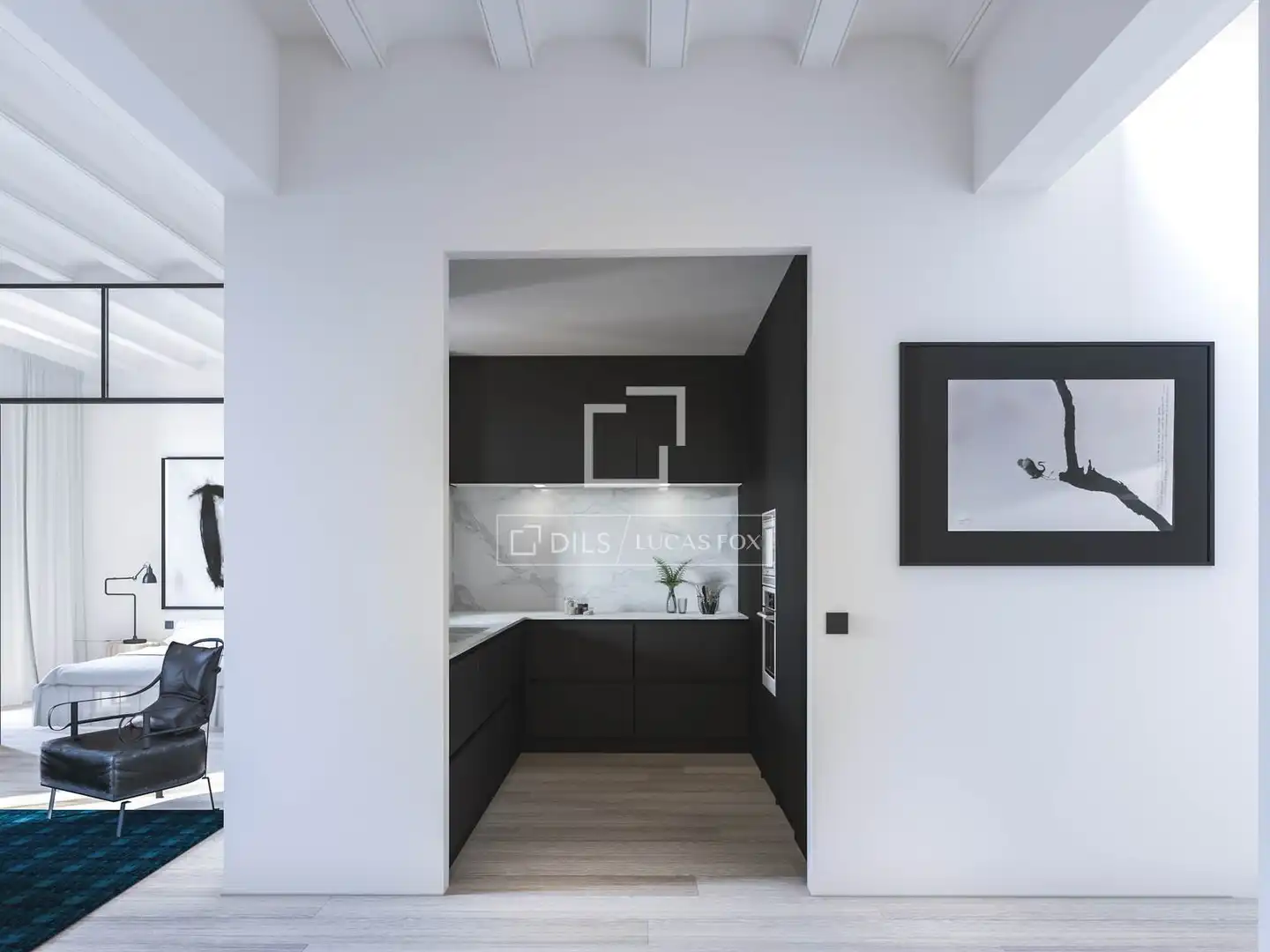 Küche von Wohnung zum Verkauf in Barcelona mit Klimaanlage, Heizung und Möbliert