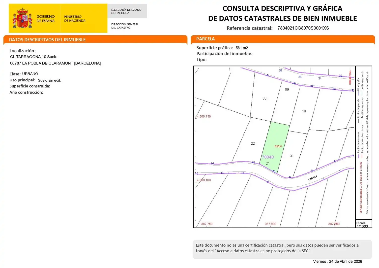Terrenys i solars en venda a La Pobla de Claramunt, imagen 2