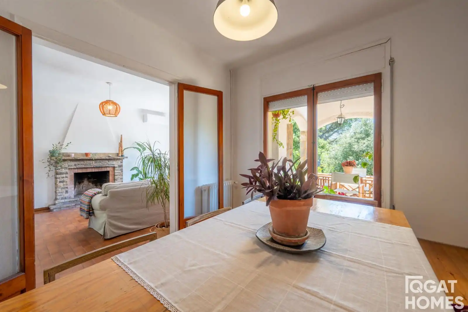 Dining room of Houses for sale in Sant Cugat del Vallès  with Air Conditioner, Heating and Terrace