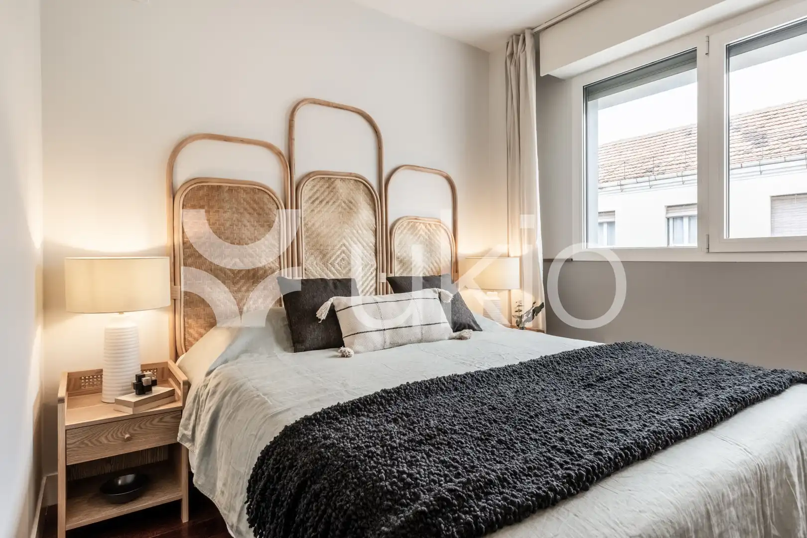 Habitación de Apartamento de alquiler en Madrid con Aire acondicionado, Calefacción y Parquet