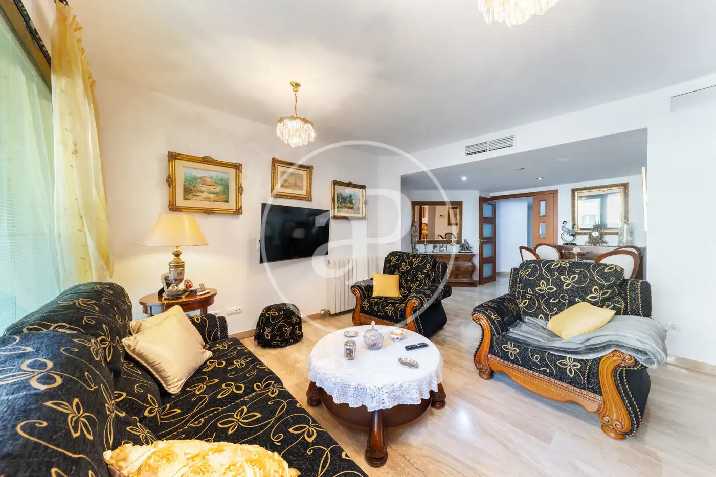 Wohnzimmer von Wohnung zum Verkauf in  Palma de Mallorca mit Klimaanlage, Heizung und Privatgarten