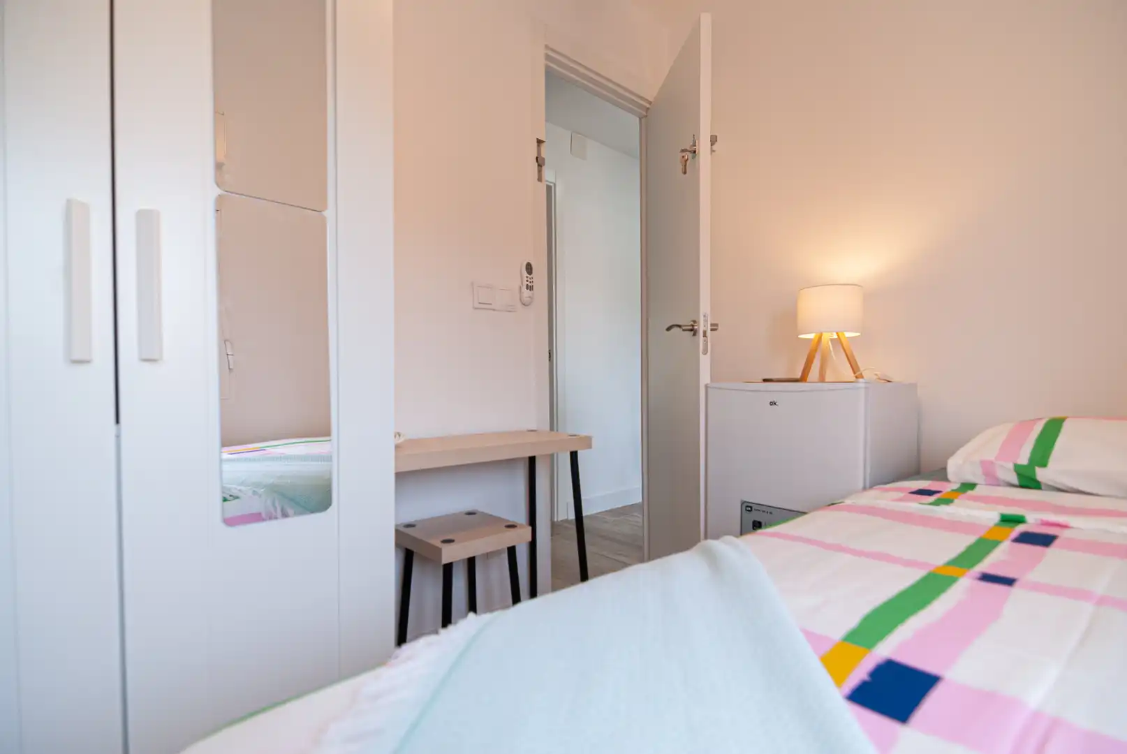 Schlafzimmer von Wohnung zur untervermieten in Madrid mit Heizung, Möbliert und Waschmaschine