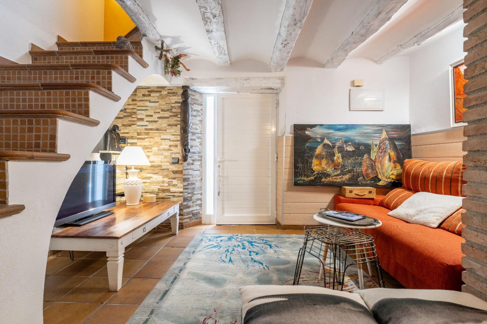 Sala d'estar de Casa o xalet en venda en L'Ametlla de Mar  amb Parquet
