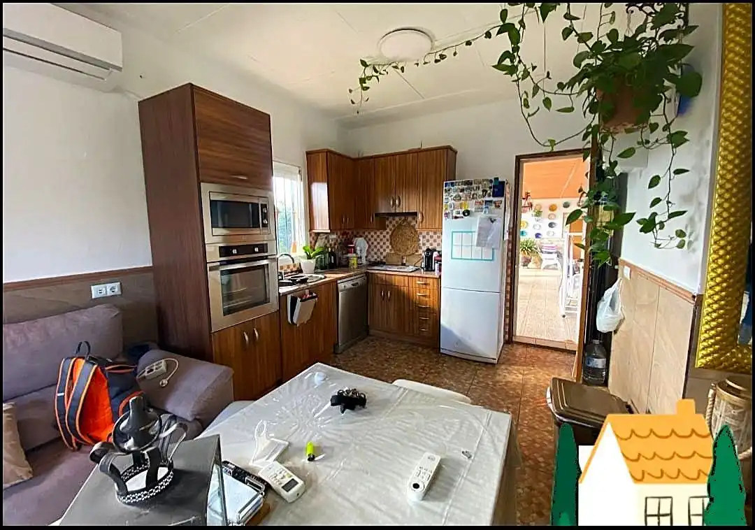 Cocina de Finca rústica en venta en Arroyo de San Serván con Aire acondicionado, Calefacción y Jardín privado