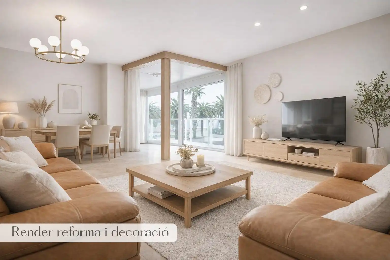 Wohnzimmer von Wohnung zum Verkauf in Salou mit Klimaanlage, Heizung und Terrasse