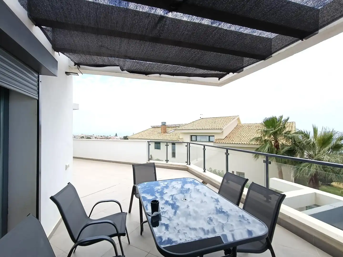 Terrace of Flat for rent in Rincón de la Victoria  with Air Conditioner, Heating and Parquet flooring