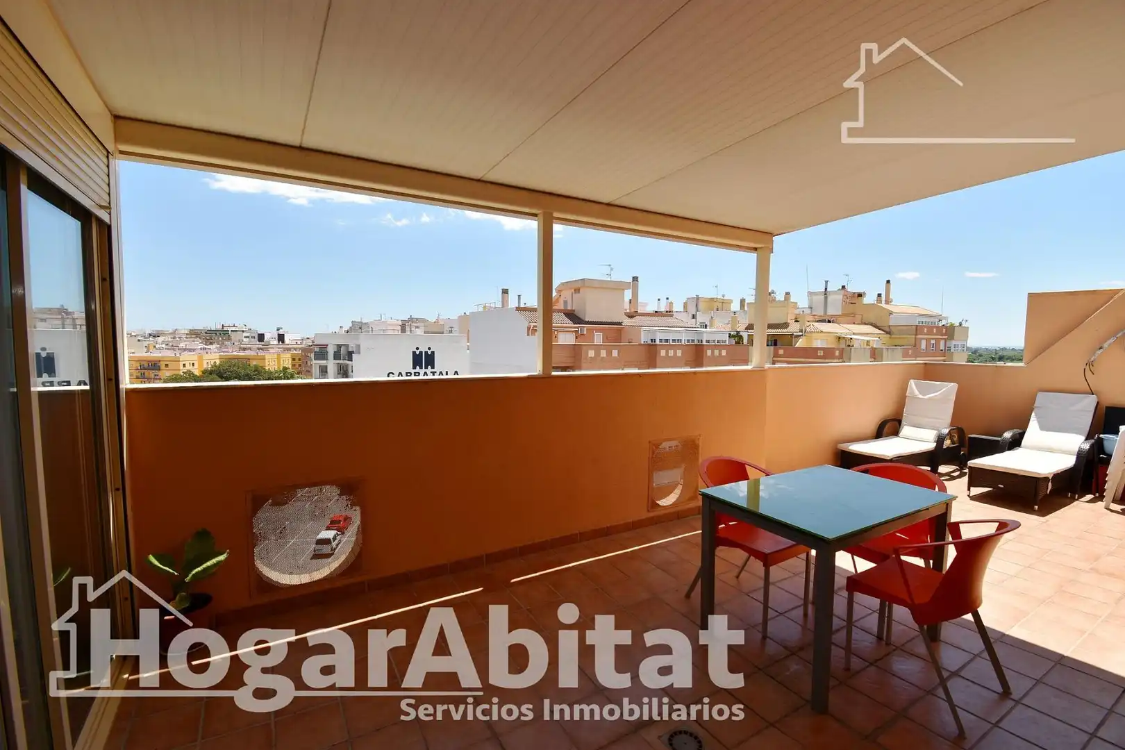 Außenansicht von Dachboden zum Verkauf in Burriana / Borriana mit Klimaanlage, Heizung und Terrasse
