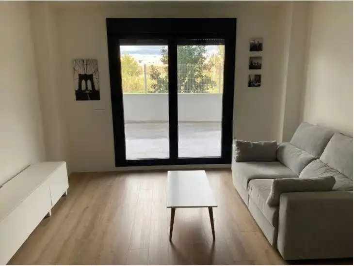 Sala de estar de Piso de alquiler en Málaga con Trastero, Amueblado y Piscina comunitaria