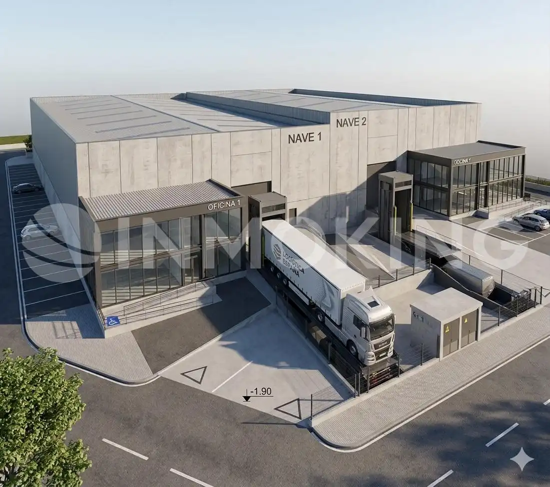 Vista exterior de Nave industrial de alquiler en San Fernando de Henares