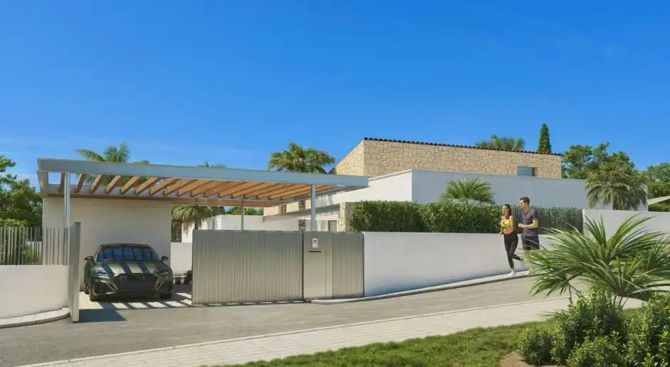 Vista exterior de Casa o chalet en venta en La Nucia con Aire acondicionado, Jardín privado y Piscina