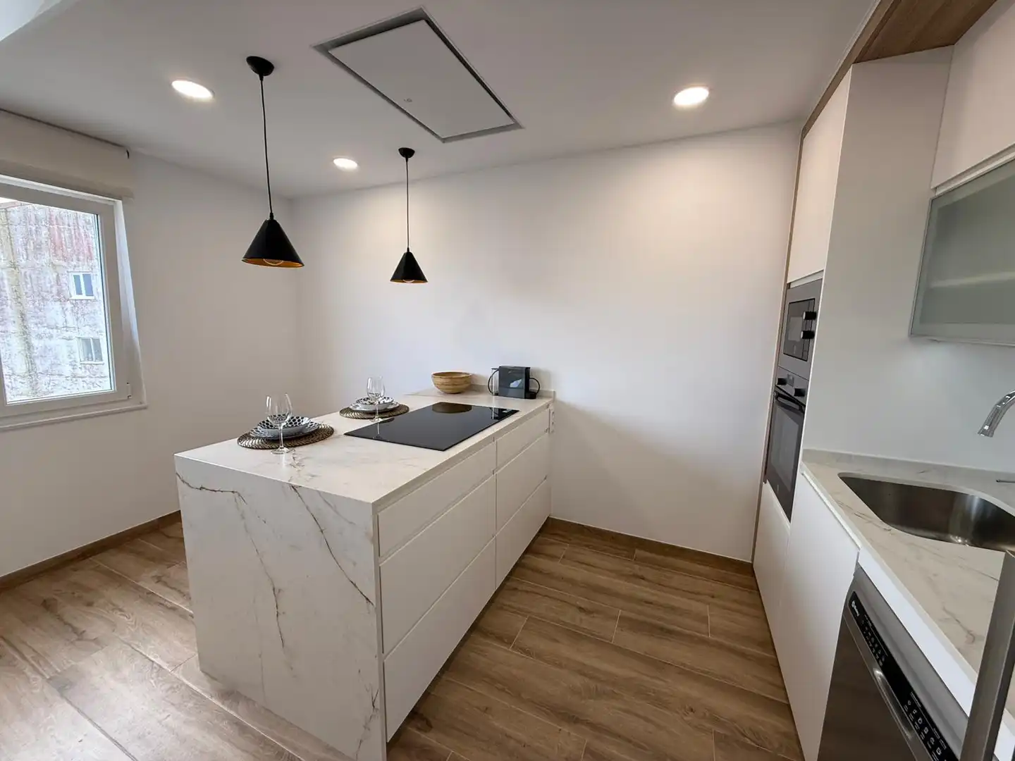 Kitchen of Flat for rent in Camariñas  with Heating, Parquet flooring and Furnished