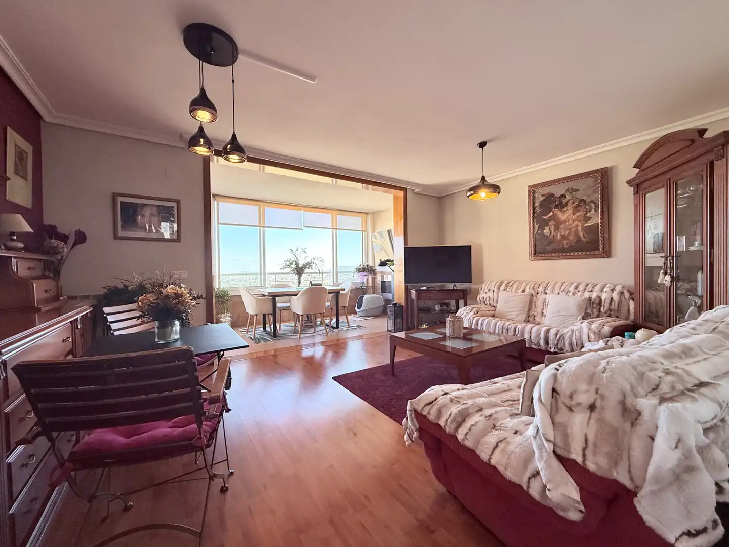 Wohnzimmer von Wohnung zum Verkauf in El Campello mit Klimaanlage, Heizung und Parkett