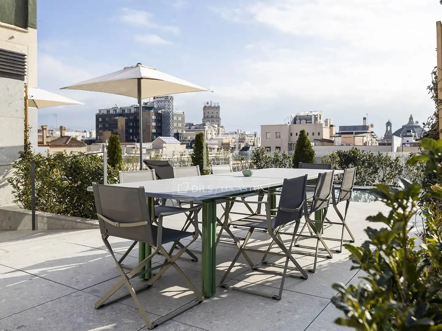Terraza de Piso de alquiler en Barcelona con Aire acondicionado, Calefacción y Parquet