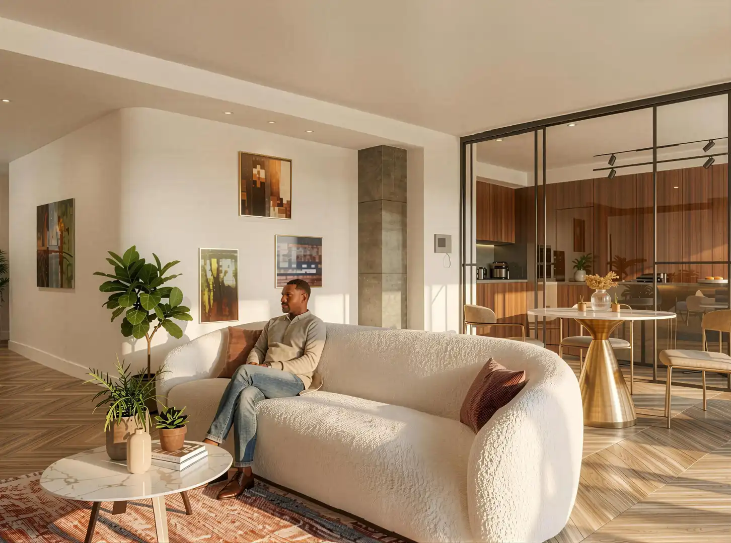 Sala de estar de Piso en venta en Avilés con Calefacción