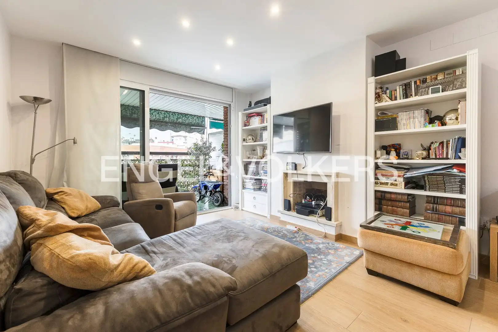 Wohnzimmer von Wohnung zur Miete in Barcelona mit Heizung, Balkon und Haustiere erlaubt